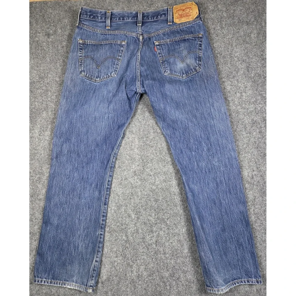 Levis 501 Jeans Mens 40x32 Original Fit Medium Blue Straight Leg Button Fly